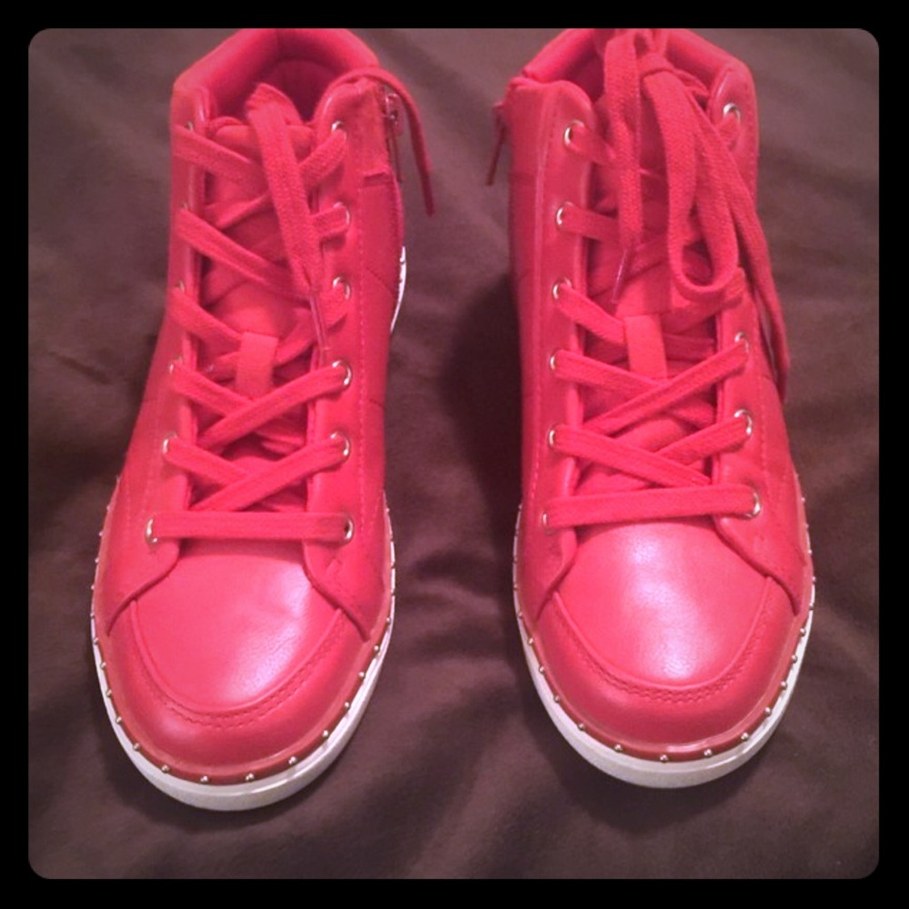 Red High Top Sneakers